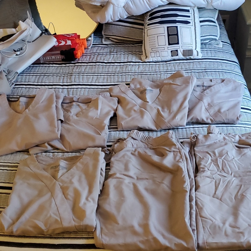 Lotl of khaki XL & 2XL Grey's Anatomy scrubs